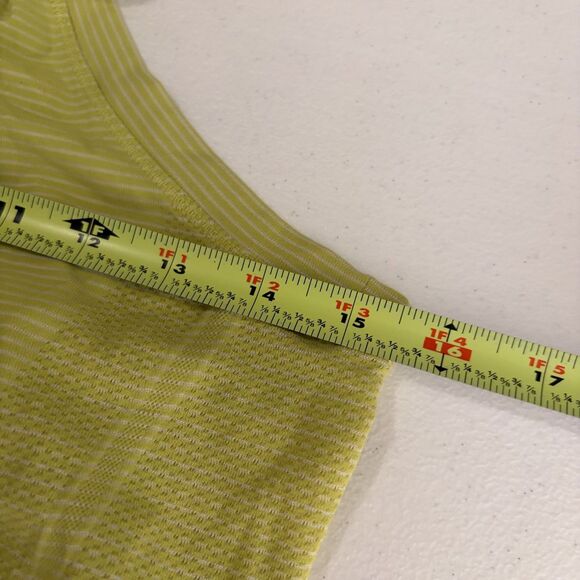 Athleta Tank Top Women's Small Racerback Striped Athletic Neon Green Active - Picture 8 of 8